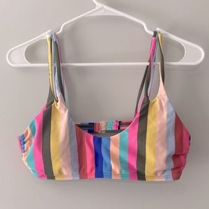 Multi Color Double Strap Bikini Top